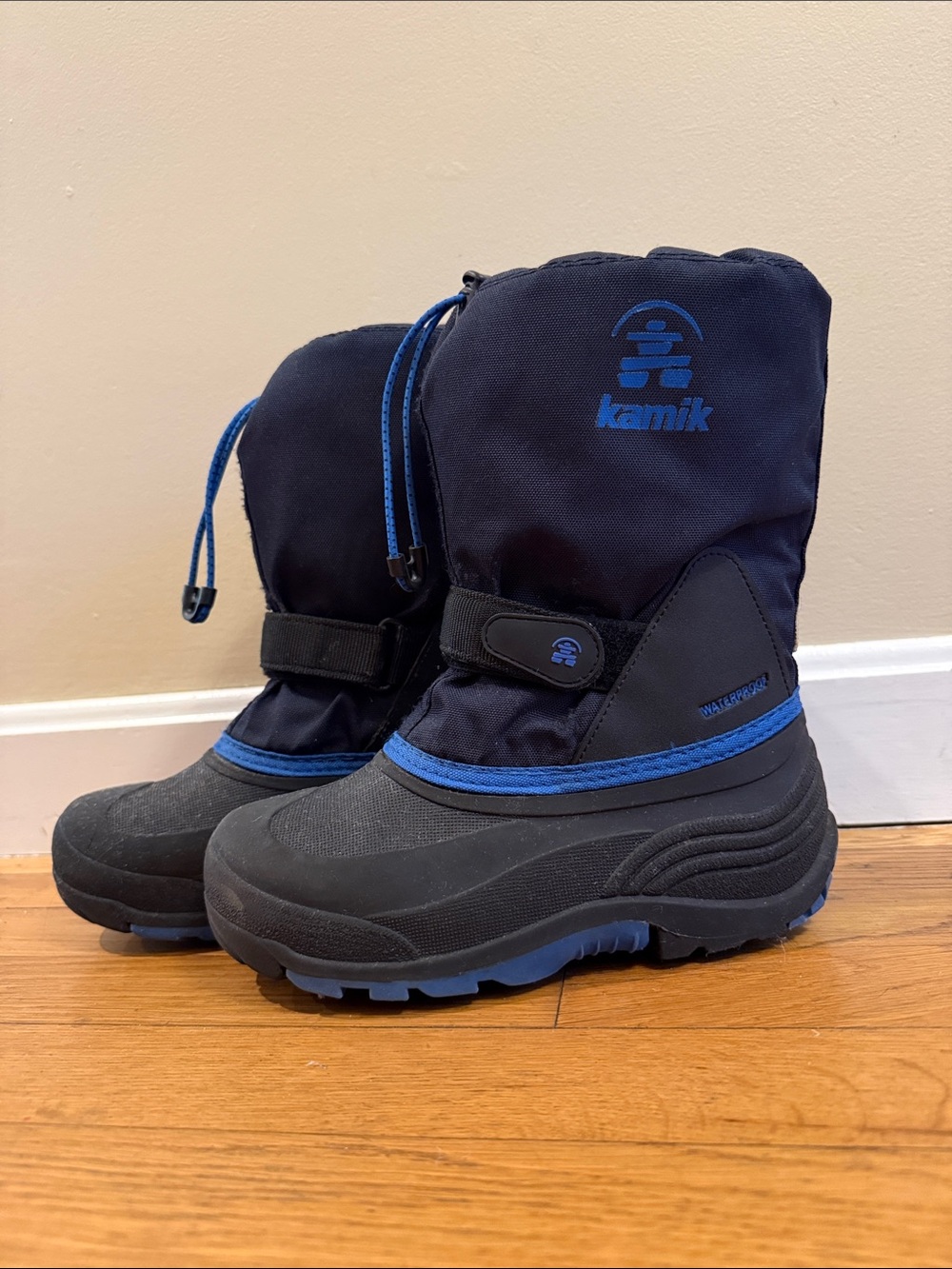 Kamik Kids Navy and Blue Waterproof Snow Boots